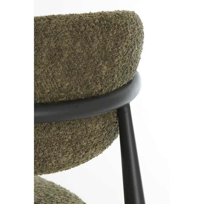 Light & Living - Eetkamerstoel ENIOLA - 54x52x76cm - Groen - Set van 2