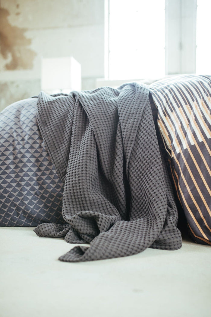 Dekbedovertrek Diamonds Off | 140 x 200|220 cm | Zwart | Grijs | Bruin