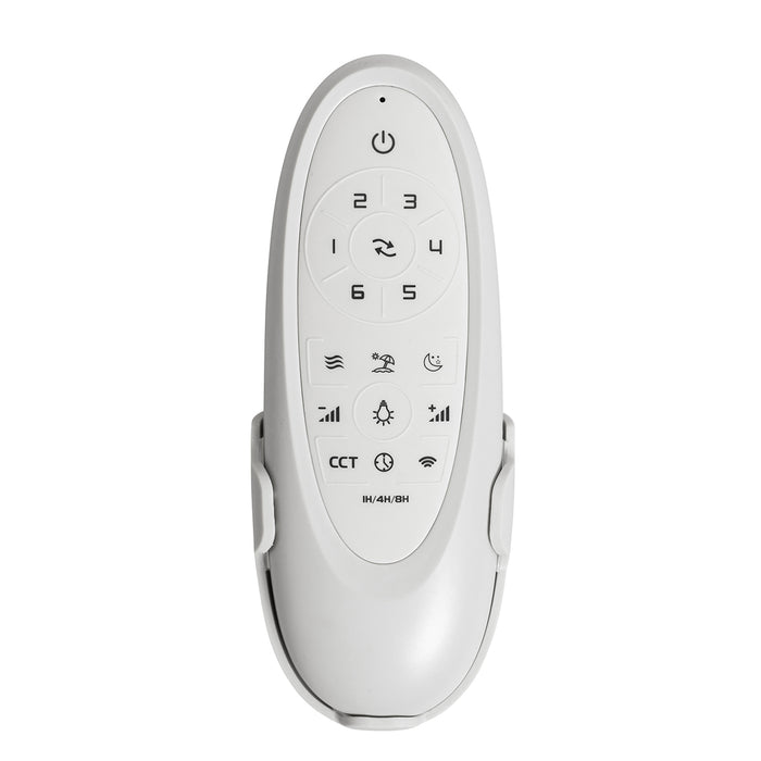 QAZQA Plafondventilator voor buiten zwart 91.3cm incl. LED dimbaar