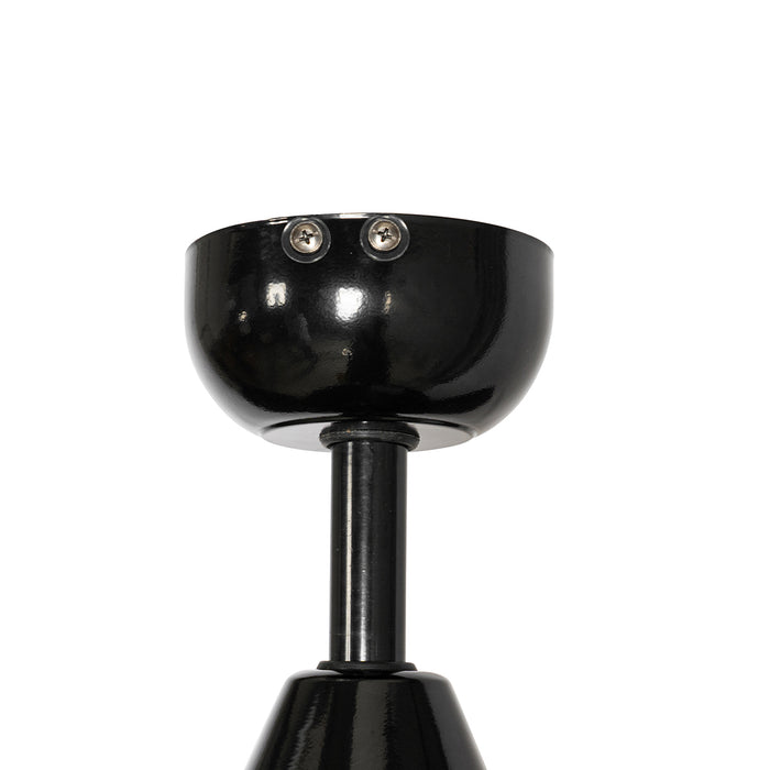 QAZQA Plafondventilator voor buiten zwart 91.3cm incl. LED dimbaar