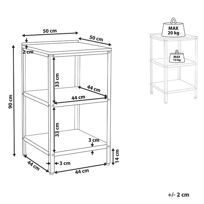 Beliani - VILAMA - Buitenkeuken eiland - Groen - Staal