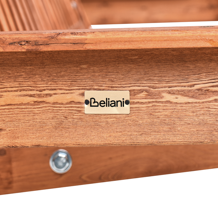 Beliani - FICARELLA - Schommelbank - Bruin - Larikshout