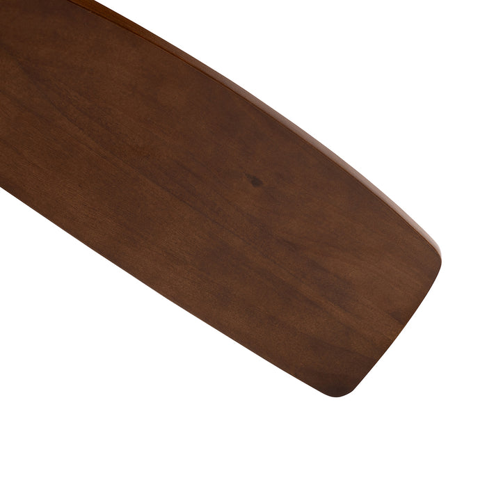 QAZQA Plafondventilator zwart met hout 131.5cm incl. LED dimbaar met