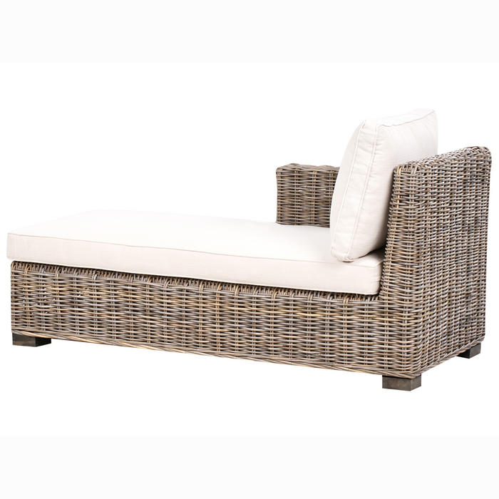 Beliani - VALLETRI - Loungebank 3-zits - Grijs - Rotan