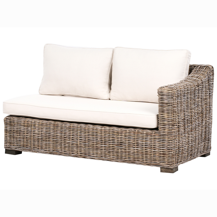 Beliani - VALLETRI - Loungebank 3-zits - Grijs - Rotan