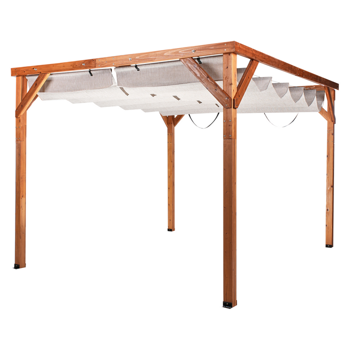 Beliani - VILLAROSA - Prieel - Beige - Dennenhout