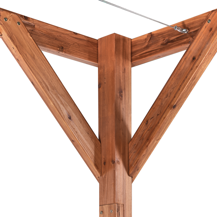 Beliani - VILLAROSA - Prieel - Beige - Dennenhout