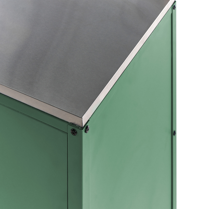 Beliani - VILAMA - Buitenkeukenkast - Groen - Staal