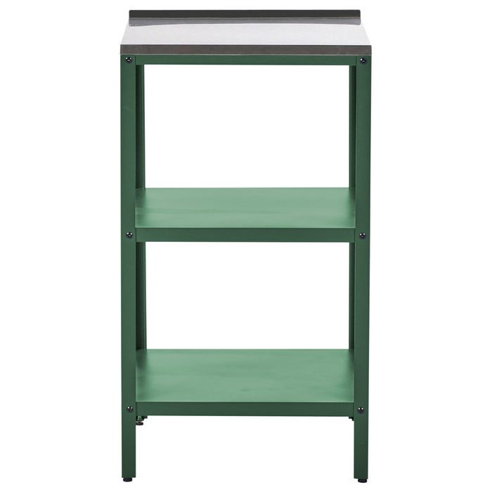 Beliani - VILAMA - Tuin keukenset 3-delig met spoelbak - Groen - RVS