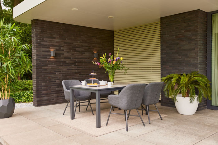 Hartman Comino dining tuintafel 163x105 cm. - Keramiek|Grijs