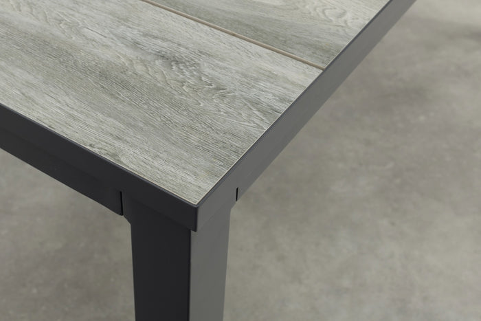 Hartman Comino dining tuintafel 163x105 cm. - Keramiek|Grijs