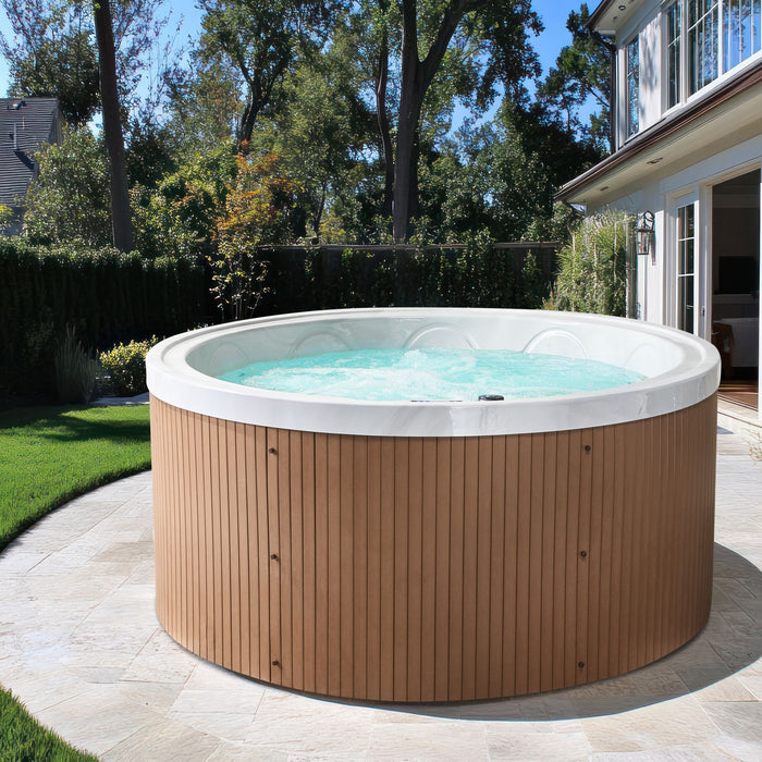 Beliani - MARFIL - Buiten hottub met LED - Wit - Acryl