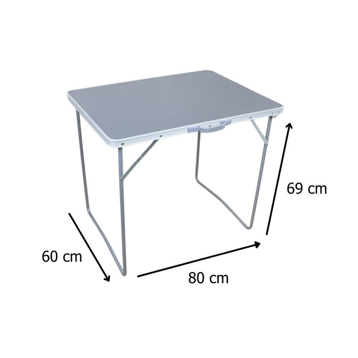 Orange85 Campingtafel Tuintafel inklapbaar Grijs 80x60x69 cm Metaal