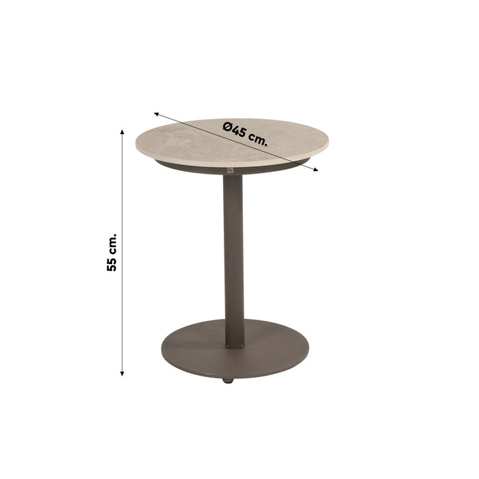 4 Seasons Outdoor Boaz koffietafel - terre|keramiek - Ø45 cm.