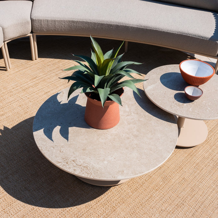 4 Seasons Outdoor Boaz koffietafel - latte|keramiek - Ø60 cm.