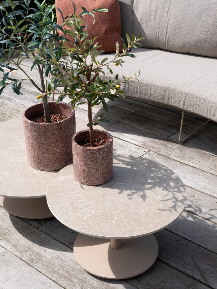 4 Seasons Outdoor Boaz koffietafel - latte|keramiek - Ø60 cm.