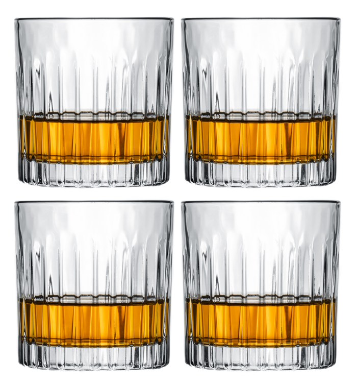 Cookinglife Whiskey Glazen | Cocktailglazen | Waterglazen Moville - 320 ml - 4 stuks