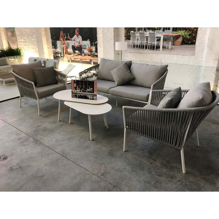 2-zitsbank Gabon grijs en wit Gescova