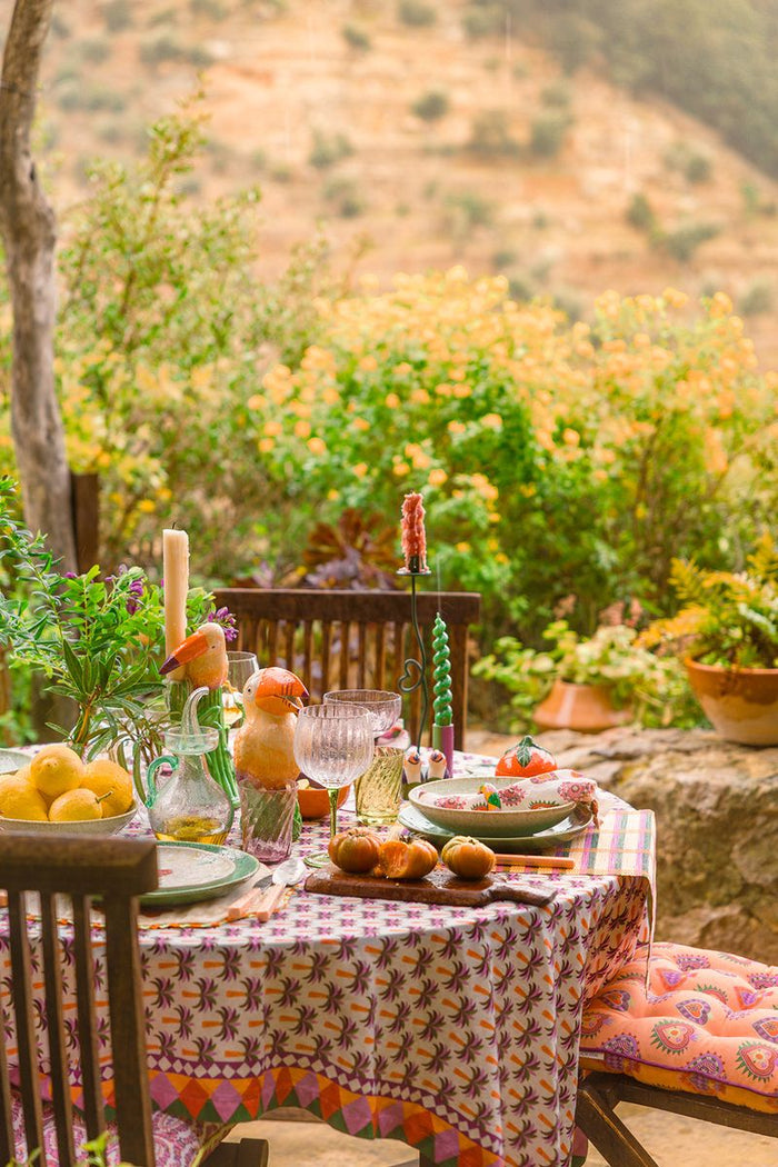 Sissy-Boy Oranje tuinkussen met hartjes print