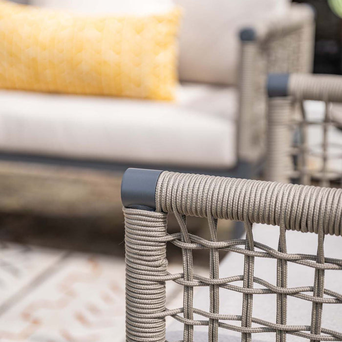 Teramon loungeset - 3-dlg. - c. black - rope taupe - desert sand