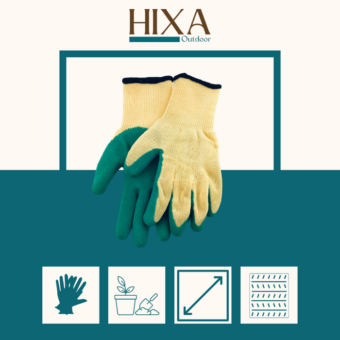 HIXA Tuinhandschoenen Extra Grip Latex Groen One Size