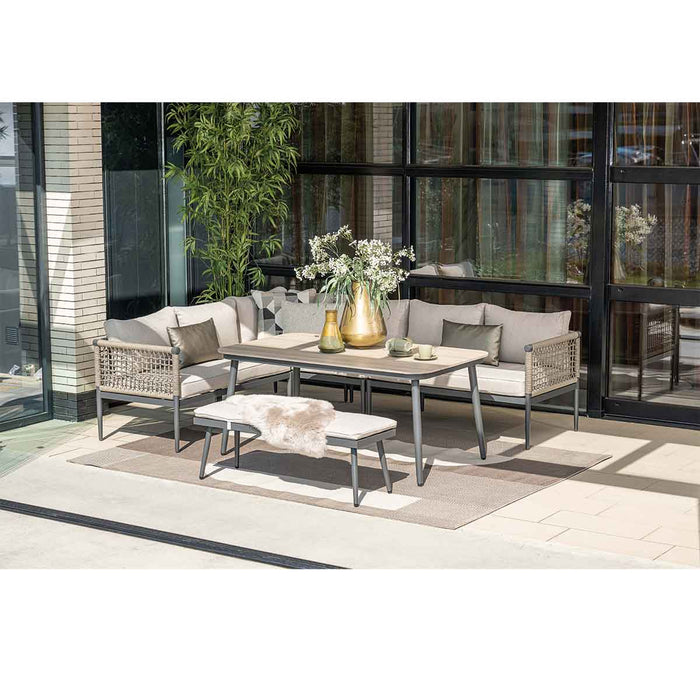 Garden Impressions Burela lounge dining set 6-delig links - taupe