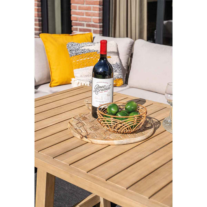 Garden Impressions Alora lounge dining set 5-delig links - grey sand