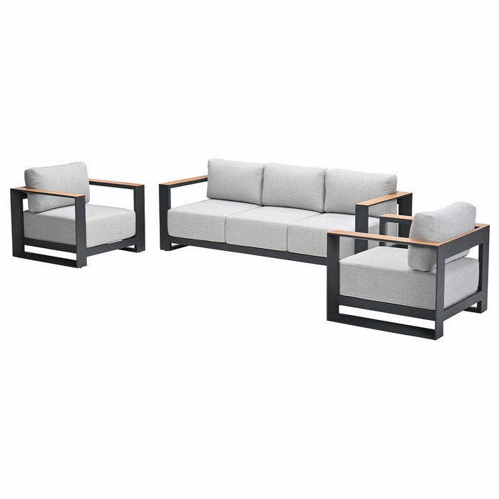 Garden Impressions Malakka loungeset 3-delig - light teak look