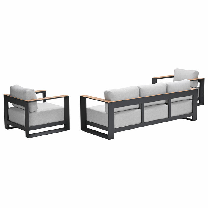 Garden Impressions Malakka loungeset 3-delig - light teak look