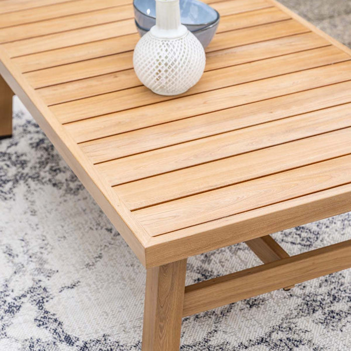 Monti loungeset - 4-dlg - light teaklook - rope lava zwart - gobi sand