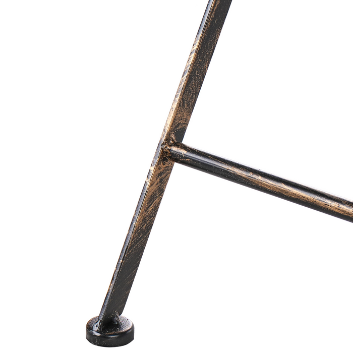 Beliani - BORMIO - Tuinbartafel - Zwart - 60 x 60 cm - IJzer