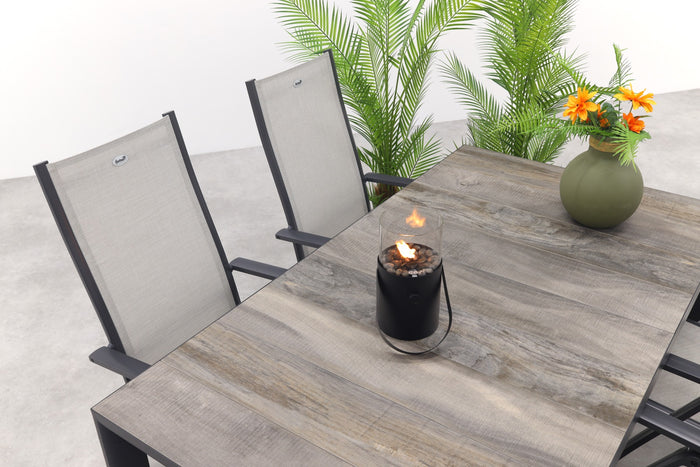 Hartman Monza|Kings verstelbare tuinset antraciet - 180x100 cm. - 5-delig