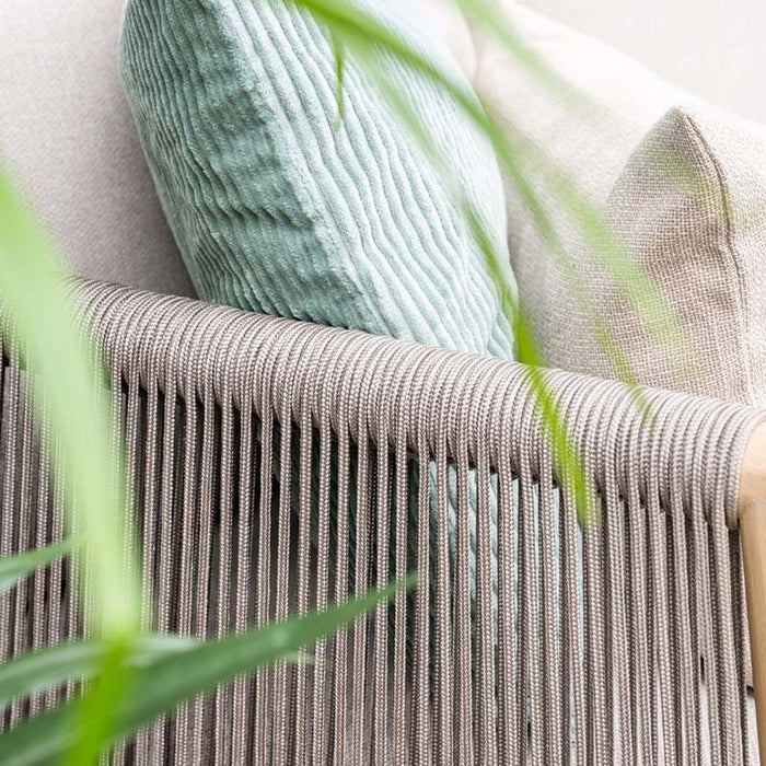 Meteor loungeset - 4-dlg. acaciahout met white wash - sand