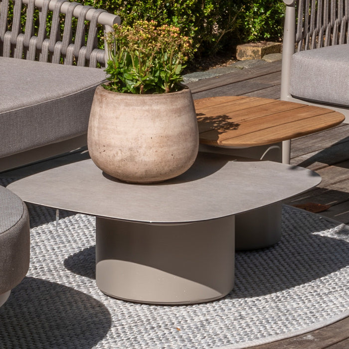 Taste by 4 Seasons Demi Salontafel set (2-delig) - Keramiek|teak - Latte