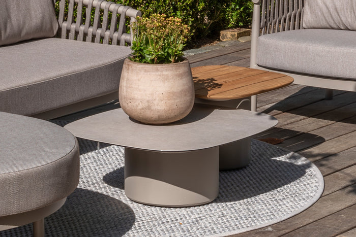 Taste by 4 Seasons Demi Salontafel set (2-delig) - Keramiek|teak - Latte