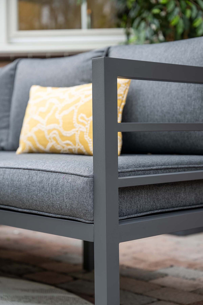 Bleco lounge-diningset - carbon black|reflex black - 7 personen