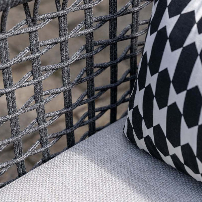 Teramon loungeset - 3-dlg. - c. black - rope dark grey - valley sand