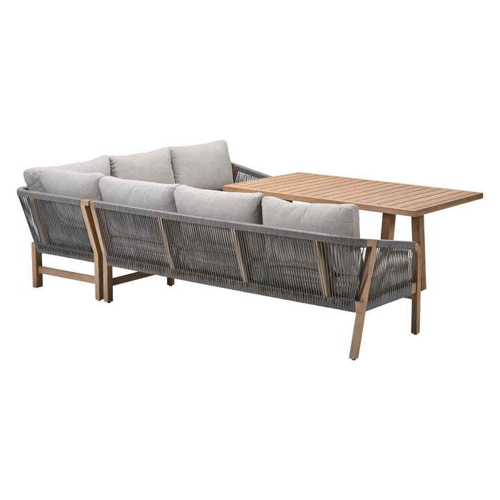 Garden Impressions Alora lounge dining set 3-delig rechts - grey sand