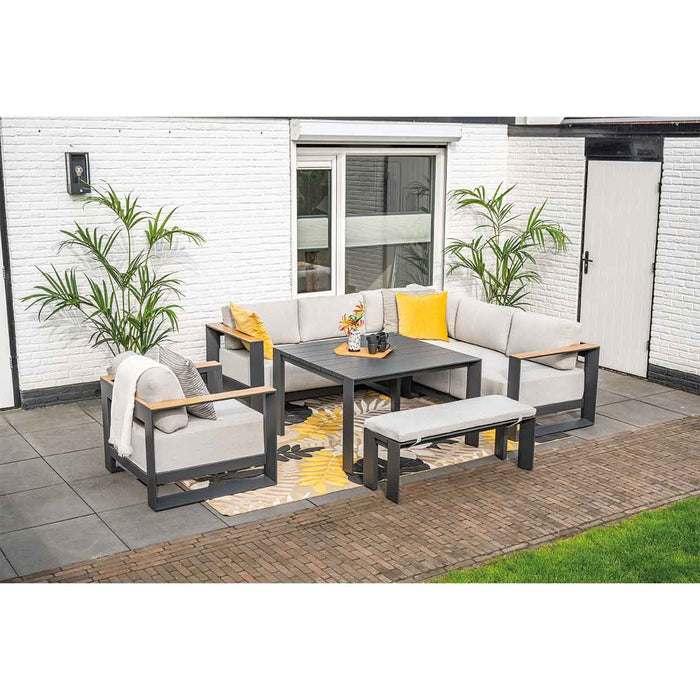 Garden Impressions Malakka lounge dining set 4-delig - light teak look