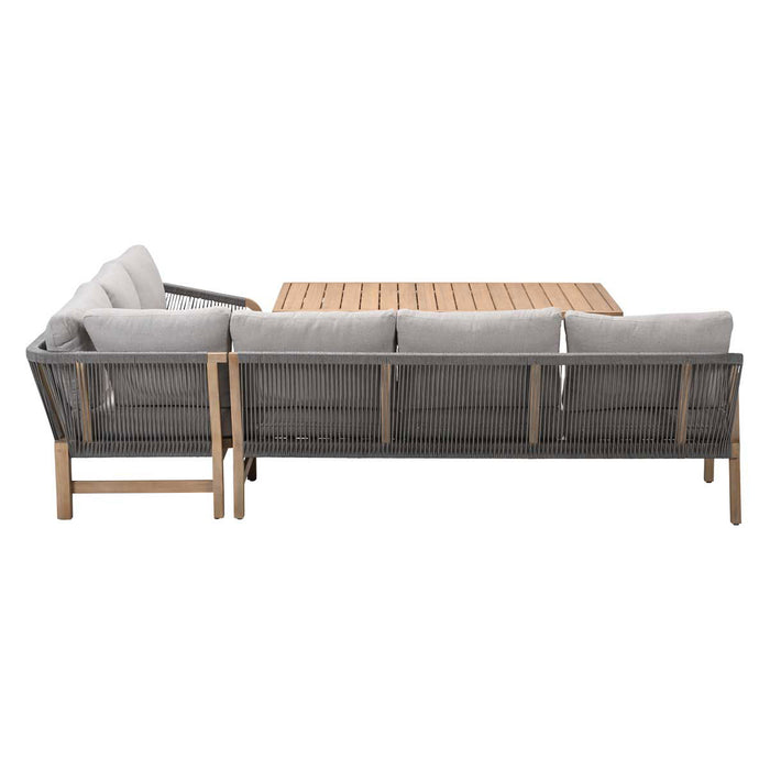 Garden Impressions Alora lounge dining set 3-delig rechts - grey sand