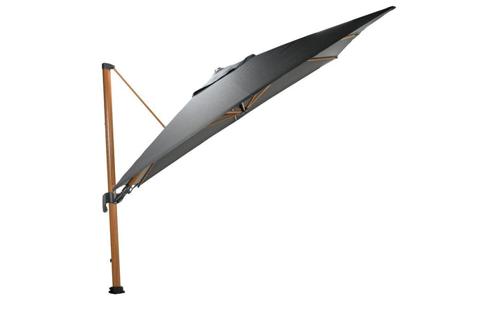 Hawaii Big Pole II parasol - 350x350 cm - l. teaklook -royal antraciet