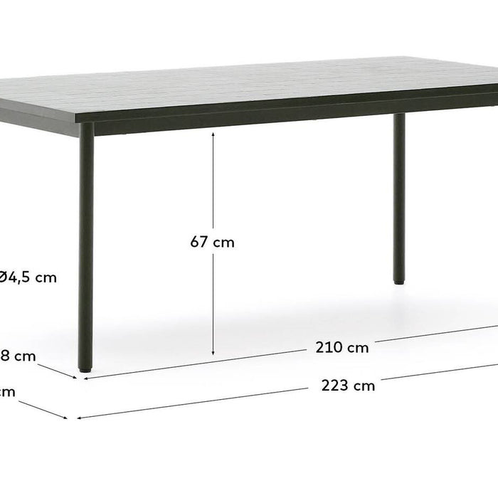 Tuintafel Maurina, 223 x 101 cm