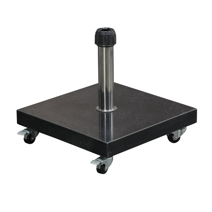 Garden Impressions Delta parasol Ø300cm d. grijs Eureka voet en hoes