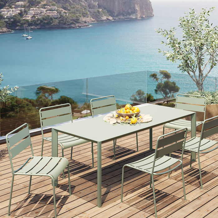 Kare Design Twist Tuintafel - groen - 200x90cm