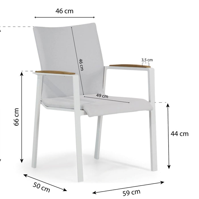 Lifestyle Garden FurnitureTuinsets met vuurtafel - Wit - 6
