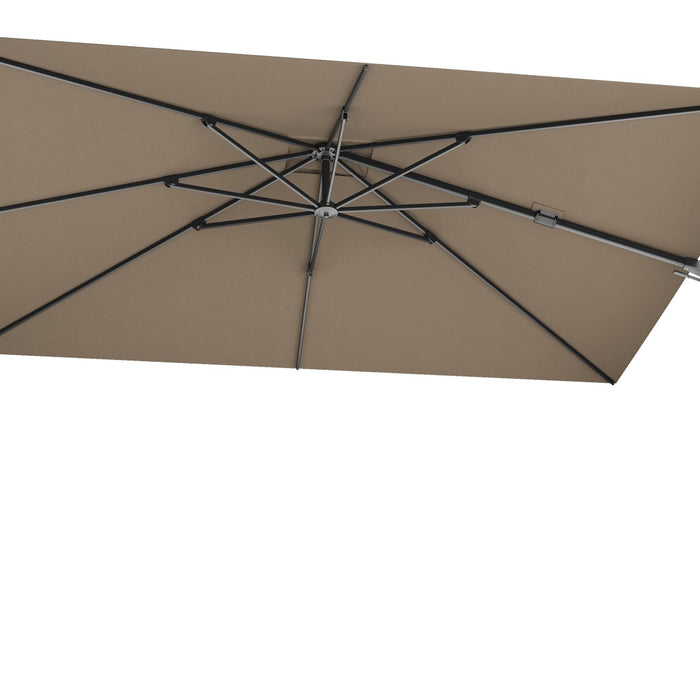 Platinum Challenger parasol T2 Premium - 2,6 x 3,5 m. - Havana Taupe