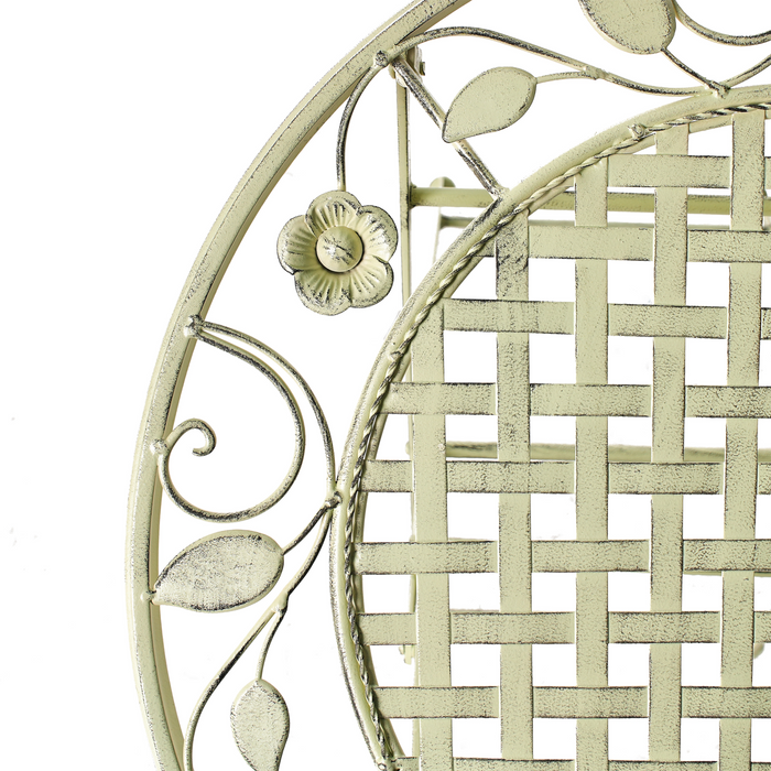 Beliani - BIVIO - Tuinbartafel - Lichtgroen - 60 x 60 cm - IJzer