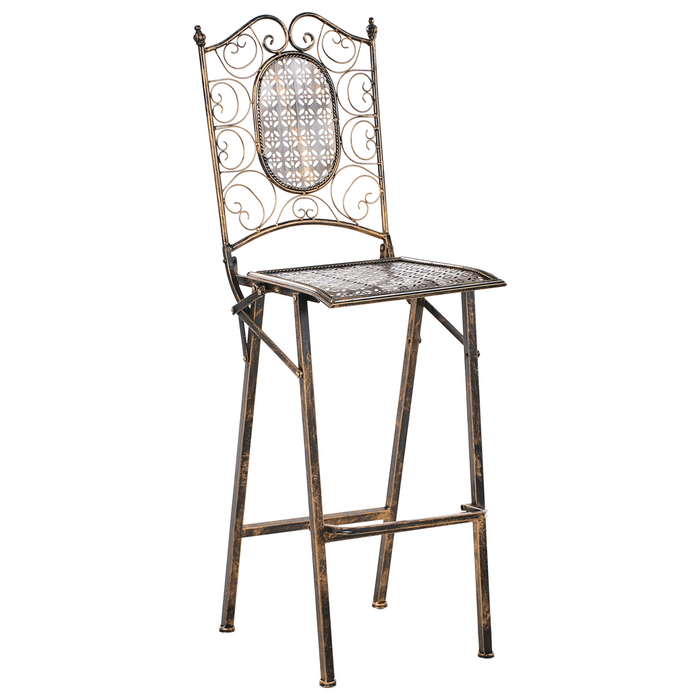 Beliani - BORMIO - Tuinbarkruk set van 2 - Zwart - IJzer