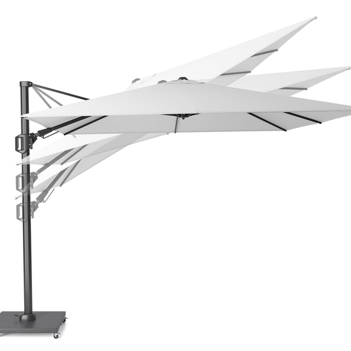 Platinum Challenger parasol T2 Premium - 2,6 x 3,5 m. - Havana Taupe