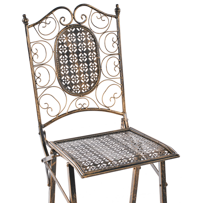 Beliani - BORMIO - Tuinbarkruk set van 2 - Zwart - IJzer